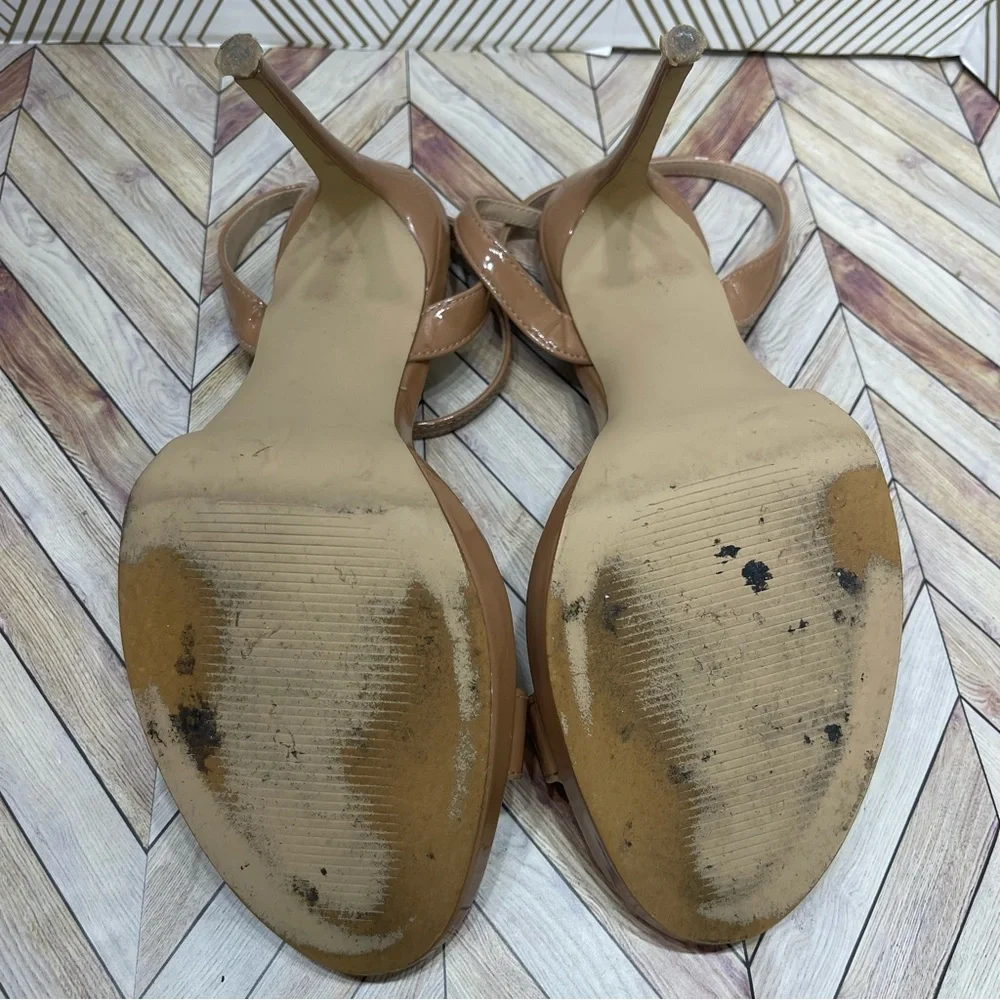 Steve Madden+ WAFER TAN PATENT+👠 Stiletto ‎ Size 8 sb